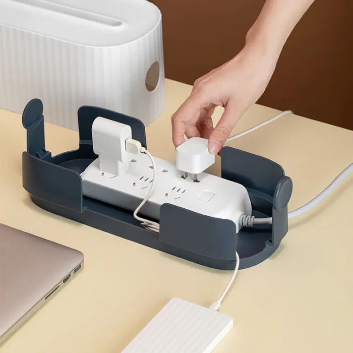 Power Strip Wire Case Cable Storage Box Anti Dust Charger Socket Organizer Network Line Storage Bin Charger Wire Management