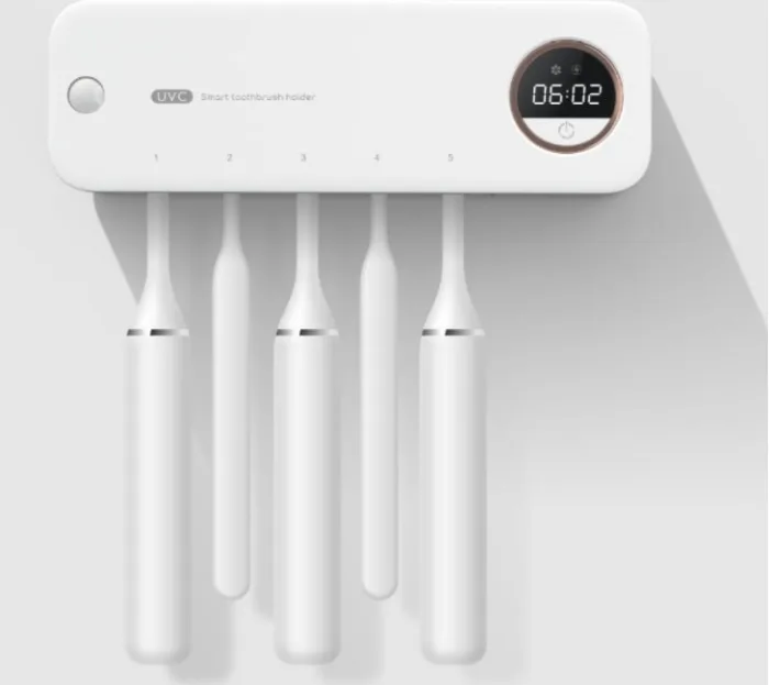 UV Toothbrush Holder Sterilizer Rechargeable Tooth Brush With LED Display Drying Wall-mounted For Bathroom Accessor