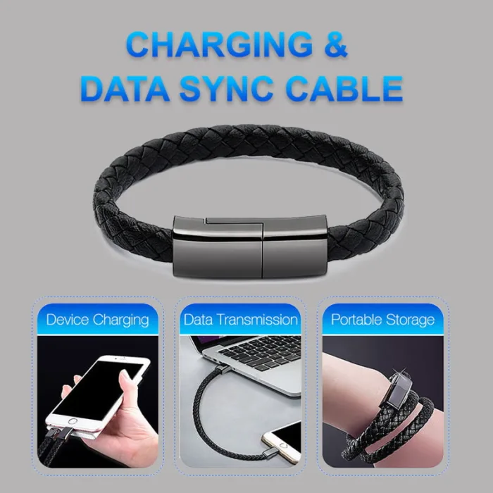 2022 New Bracelet Charger USB Charging Cable Data Charging Cord For IPhone14 13 Max USB C Cable For Phone Micro Cable