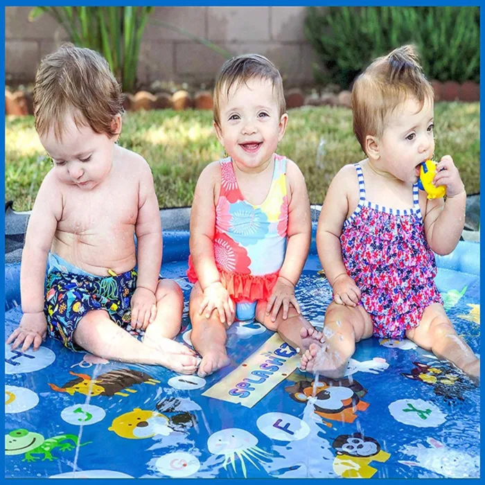 Summer children outdoor round water spray mat