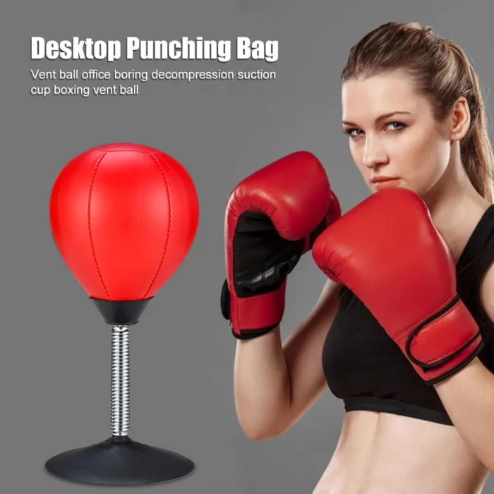 Stress Buster Desktop Punching Bag, Mini Desktop Punching Bag Toy, Heavy Duty Stress Relief Ball, Funny Gifts for Boss or Coworker