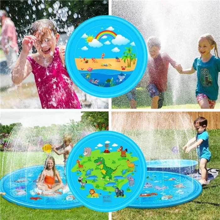 Inflatable water spray cushion