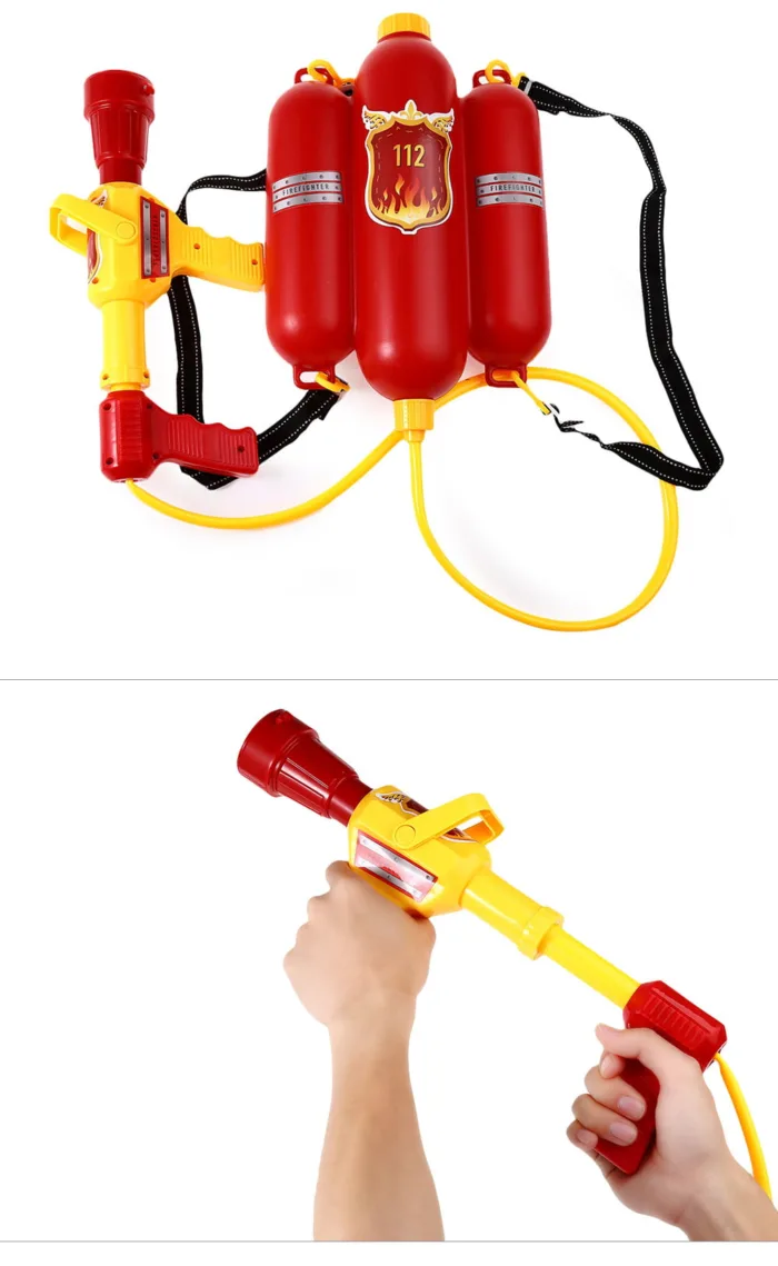 Children's Fire-fighting Plastic Water Gun Toy Pull-out High-pressure Backpack Drifting Creative Jet Water Gun