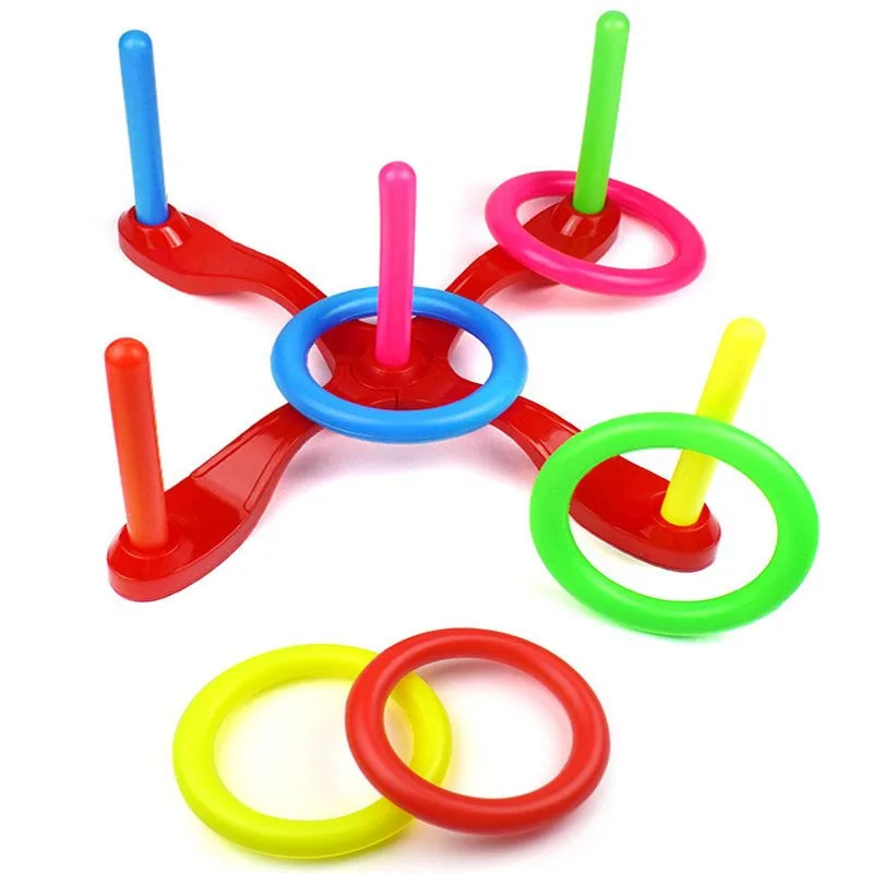 Plastic Ring Toss Game, Throwing Hoop Creative Educational Toy for Children, Throwing Hoop Ring Toss Game Keep Kids Active