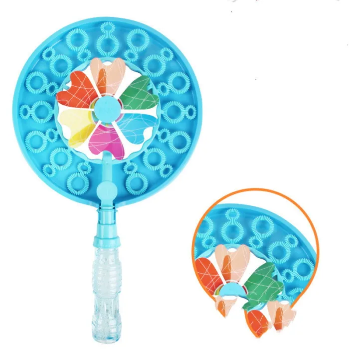 Kid Handheld Windmill Manual Bubble Blowing Wand Stick Magic Portable Bubble Stick Kids Bubble Wand Toy Children Outdoor Toy