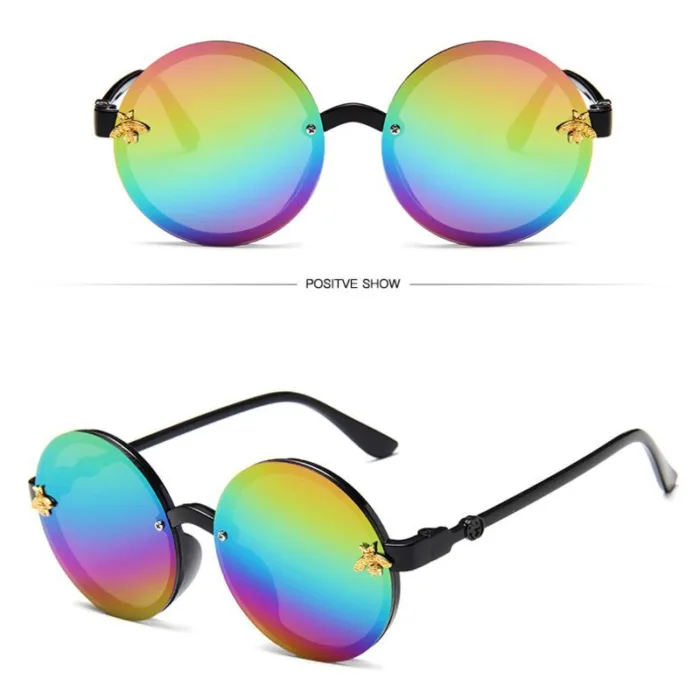 Children's Bee Sunglasses For Boys And Girls Round Frame Colorful Sunglasses