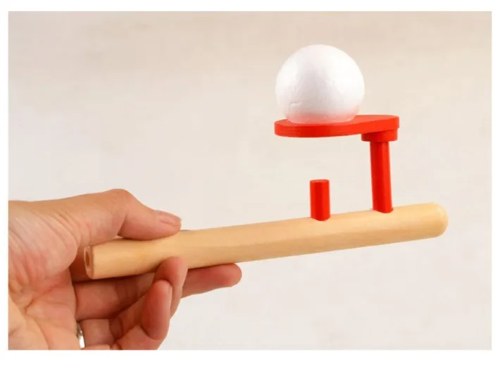 Blowing Balls Magic, Suspension Ball Children Wood Puzzle Toy, Stress Reliever Pipe Balance Child Traditional Gift