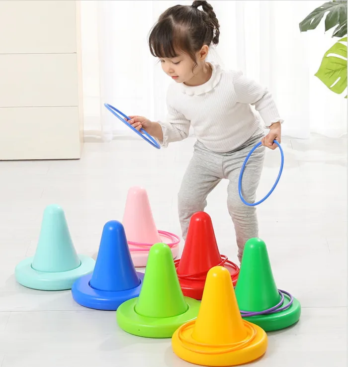 Ring Throwing Children Game, Children Balance Training Toy, Indoor or Outdoor Toy for Kids Training, Throwing Hoop Ring Toss Game Keep Kids Active