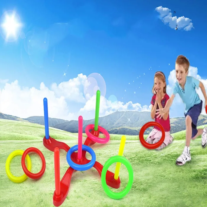 Plastic Ring Toss Game, Throwing Hoop Creative Educational Toy for Children, Throwing Hoop Ring Toss Game Keep Kids Active